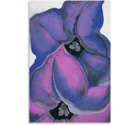 ZZYGGN GMGSW Purple Petunias By Georgia O'Keeffe Poster and Prints Georgia O'Keeffe Canvas Wall Art Georgia O'Keeffe Painting for Home Decor 40x55cm Unframed