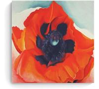 ZZYGGN GMGSW Red Poppy By Georgia O'Keeffe Poster and Prints Georgia O'Keeffe Canvas Wall Art Georgia O'Keeffe Painting for Home Decor 50x50cmx1 Unframed