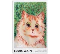 ZZYGGN GMGSW Retro Louis Wain《Kaleidoscope Cat》Wall Art AestheticLouis Wain Poster and Prints Louis Wain Painting for Home Canvas Picture Decor 30x45cm No Frame