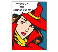 ZZYGGN GMGSW Roy Lichtenstein Poster Fashion Painting Pop Wall Art Roy Lichtenstein Where is the World am I Canvas Prints for Bar Picture Decor 40x60cm Frameless