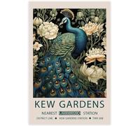 ZZYGGN GMGSW William Morris Kew Gardens Prints William Morris Poster William Morris Wall Art Retro Canvasa Painting for Home Decor Picture 50x70cm NO Frame