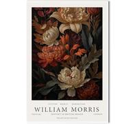ZZYGGN GMGSW William Morris Vintage Peony Flower Canvas Prints Abstract Wall Art William Morris Poster Retro Painting for Hallway Wall Decor 40x65cmx1 Frameless