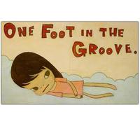 ZZYGGN GMGSW Yoshitomo Nara Poster《One Foot in The Groove》Canvas Wall Art Yoshitomo Nara Prints and Painting Aesthetic Picture for Bedroom Decor 60x100cm Unframed