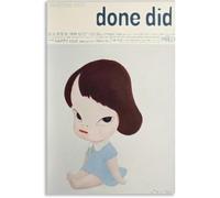 ZZYGGN GMGSW Yoshitomo Nara Posters Done Did Doll Canvas Painting Yoshitomo Nara Wall Art Cartoon Prints Modern Picture for Room Art Decor 16x20in Unframed