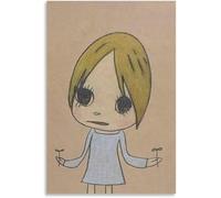 ZZYGGN GMGSW Yoshitomo Nara Posters Illustration Doll Canvas Painting Yoshitomo Nara Wall Art Cartoon Prints Modern Picture for Room Art Decor 16x20in Unframed