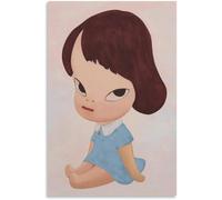 ZZYGGN GMGSW Yoshitomo Nara Posters Illustration Doll Canvas Painting Yoshitomo Nara Wall Art Cartoon Prints Modern Picture for Home Wall Decor 16x20in Unframed