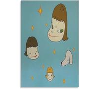 ZZYGGN GMGSW Yoshitomo Nara Posters Illustration Doll Canvas Painting Yoshitomo Nara Wall Art Cartoon Prints Modern Picture for Home Wall Decor 16x20in Unframed