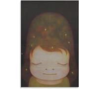 ZZYGGN GMGSW Yoshitomo Nara Posters Illustration Doll Canvas Painting Yoshitomo Nara Wall Art Cartoon Prints Modern Picture for Bedroom Decor 16x20in Unframed