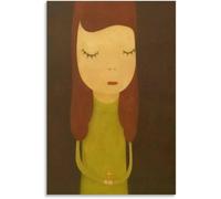 ZZYGGN GMGSW Yoshitomo Nara Posters Illustration Doll Canvas Painting Yoshitomo Nara Wall Art Cartoon Prints Modern Picture for Room Wall Decor 16x20in Unframed