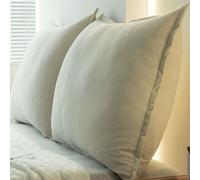 ZZYK Beige,75cm/29.5inch,Oversized Headboard Upholstered Bed Backrest Positioning Support Cushion,Solid Color Full Bolster Wedge Ergonomics Lumbar Pillow with Removable Cover