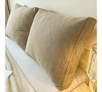 ZZYK Khaki,Queen/150cm,Soft Bag Headboard Cushion Large Bed Support Backrest Removable Double Sofa Cushion Reading Pillow Positioning Upholstered for Bedroom Bunk Bed Day Bed