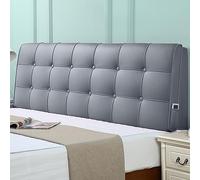 ZZYK Pillowboard Full Headboard Wall Pillow Bed Backrest Cushion,Large Upholstered Wedge Headboard Foam Filling Reading Pillow Back Lumbar Support Pillow,Gray 2,King/79x23x4In
