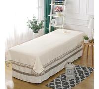 ZZYK White,90x190cm/2.9x6.2ft,Massage Bed Cover with Face Hole,Washable Massage Bed Sheet Cover Beauty Massage Spa Couch Cover,Fitted Massage Table Sheets Spa Bed Covers