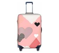 ZZYYDS Abstract Love Chart travel luggage cover, available in four sizes, suitable for wheeled luggage, White, L