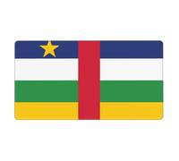 ZZYYDS Central African Flag Large Desk Mat Pad for Keyboard Rubber Base Full Print Pattern for Office Gaming Laptop PC Black