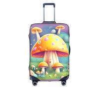 ZZYYDS Fantasy Dream Mushroom travel luggage cover, available in four sizes, suitable for wheeled luggage, White, XL