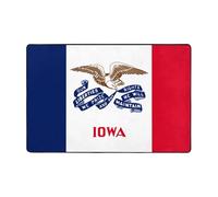 ZZYYDS Iowa State Flag 72"x48" Flannel Anti-Slip Floor Mat with Memory Foam Layer Suitable for The Whole House