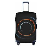ZZYYDS Mysterious Cosmic Black Holes travel luggage cover, available in four sizes, suitable for wheeled luggage, White, L