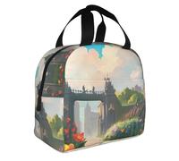 ZZYYDS Outside the Castle Gate Printed lunch bag, adult insulated lunch box, portable lunch bag, reusable lunch bag