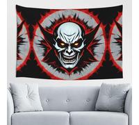 ZZYYDS Red and Black Evil Ghost Wall Decor Tapestry 60x40in, Wall Hanging, Home Decor, Dorm Decor, Porch Tapestry, etc.