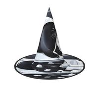 ZZYYDS Seals on ice 2 PCS Halloween witch hat, suitable for Halloween party decorations, Christmas costume party