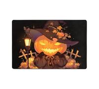 ZZYYDS Spoof Pumpkin 36"x24" Flannel Anti-Slip Floor Mat with Memory Foam Layer Suitable for The Whole House