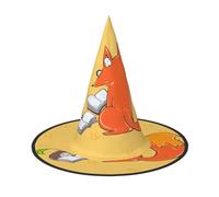 ZZYYDS Sunflower seeds and foxes 2 PCS Halloween witch hat, suitable for Halloween party decorations, Christmas costume party