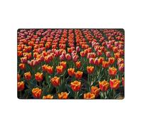 ZZYYDS Tulip Sea 72"x48" Flannel Anti-Slip Floor Mat with Memory Foam Layer Suitable for The Whole House