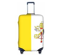 ZZYYDS Vatican flag travel luggage cover, available in four sizes, suitable for wheeled luggage, White, L