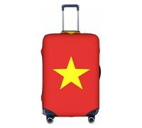 ZZYYDS Vietnamese flag travel luggage cover, available in four sizes, suitable for wheeled luggage, White, M