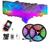 ZZYYZZ Lightning Cloud Light, 3D Thundercloud LED Light, Cotton Cloud Colorful Atmosphere Night Light, with Remote Control/Music Sync Voice Control, for Gaming Room Garage Club Bar dj Party,6.6ft/2m