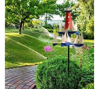 ZZYYZZ Sailboat & Lighthouse Pinwheels, Pin Wheel Wind Spinner, Nautical Coastal Outdoor Decor, Kinetic Art Windmills, for Yard Garden Patio Farm Yard
