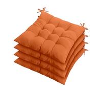 ZZZMRH Chair Cushions Pack of 4 Seat Pads for Dining Chairs,Garden Chair Cushions Tie On_9 Stitch_Terracotta Indoor/Outdoor Seat Cushions Comfortable Chair Pads for Kitchen Seat Pads 9 stitch cushions