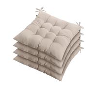 ZZZMRH Chair Cushions Pack of 6 Seat Pads for Dining Chairs, Garden Chair Cushions Tie On_9 Stitch_Beige Indoor/Outdoor Seat Cushions Comfortable Chair Pads for Kitchen Seat Pads 9 stitch cushions
