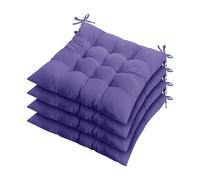 ZZZMRH Chair Cushions Pack of 6 Seat Pads for Dining Chairs, Garden Chair Cushions Tie On_9 Stitch_Purple Indoor/Outdoor Seat Cushions Comfortable Chair Pads for Kitchen Seat Pads 9 stitch cushions