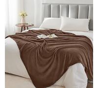 ZZZMRH Luxury Mink Fleece Blanket Faux fur throw Soft Touch - Warm Fluffy Blanket Throws for Sofas, Couch, Bed Settees & Armchairs King size Chocolate Throws Travel Blanket, 200x240 CM