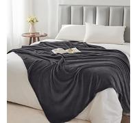 ZZZMRH Luxury Mink Fleece Blanket Faux fur throw Soft Touch - Warm Fluffy Blanket Throws for Sofas, Couch, Bed Settees & Armchairs King size Grey Throws Travel Blanket, 200x240 CM