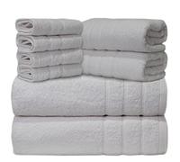ZZZMRH Premium 100% Egyptian Cotton Towel Bale Set - 4 Pieces, super soft quick dry 550 Gsm Xlarge size, White 4 Pieces Towel Set for Bathroom