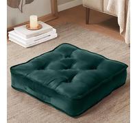 ZZZMRH Velvet Booster Cushion - Large Booster Seat Dining Chair 50x50+10cm, Booster Seat - Armchair Thick Floor Cushion, Booster Cushion, Pregnancy & Post-Operative Adults Chair, Car Seat Sofa-Jade