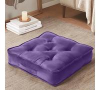 ZZZMRH Velvet Booster Cushion - Large Booster Seat Dining Chair 50x50+10cm, Booster Seat - Armchair Thick Floor Cushion, Booster Cushion, Pregnancy & Post-Operative Adults Chair - Purple