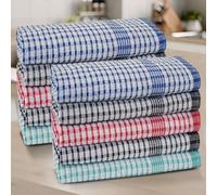 ZZZMRH Wonderdry Tea Towels-100% Cotton dish cloths for kitchen 50x70cm Pack of 10 thick bar towels for home pub-large tea towels(Combo Tea Towels)